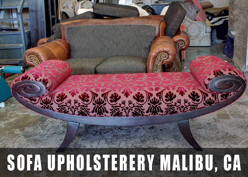 Love seat upholstery and reupholstery Malibu California