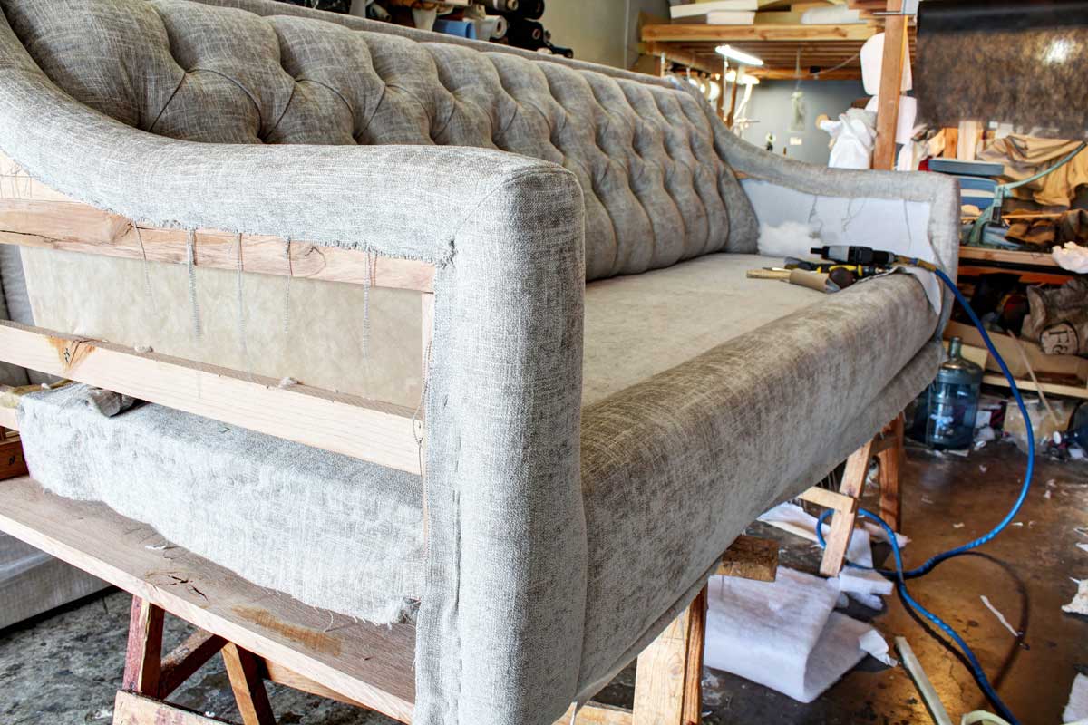 Residential Sofa Project Reupholstered