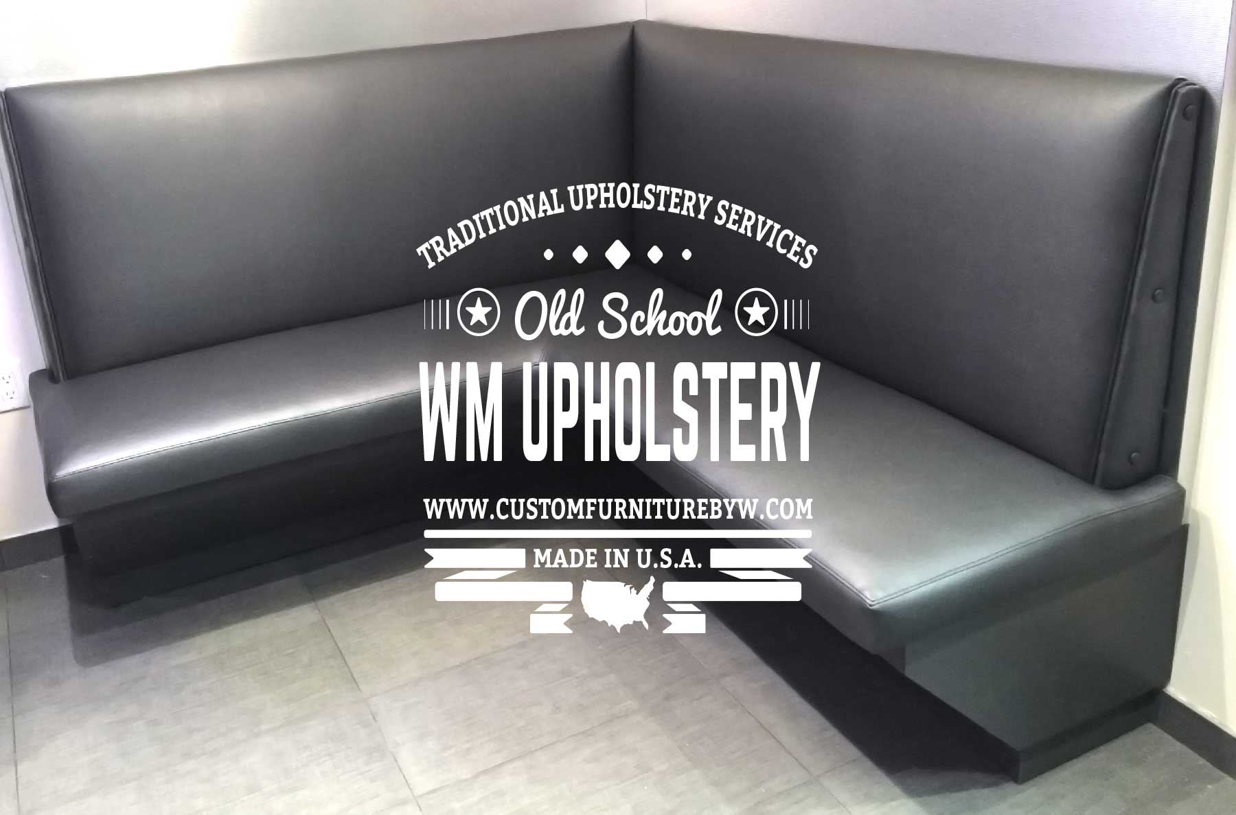 Commercial upholstery Marina del Rey California. Restaurant booth upholstery Marina del Rey CA