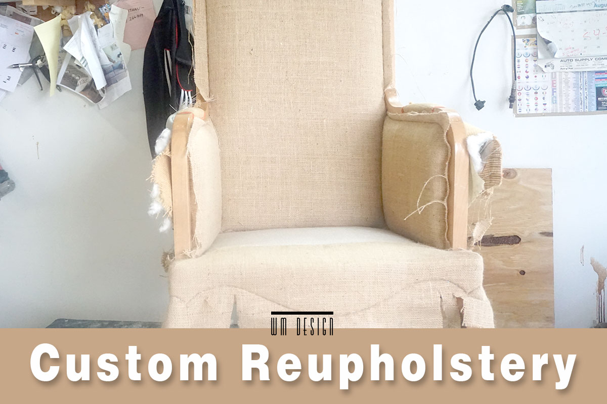 Custom chair reupholstery Van Nuys California